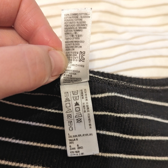 Striped button-front cotton t-shirt dress - Picture 4 of 8